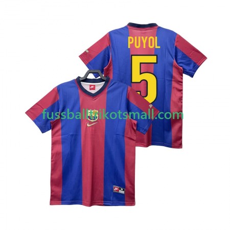 Fußballtrikots FC Barcelona PUYOL 5 1999 Retro 1998 Kurzarm Heimtrikotsatz kaufen
